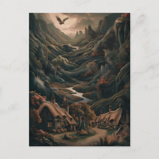 Serene Landschaft: Vogelflug Postkarte (Vorderseite)