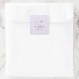 Serene Lavendel-Typografie Quadratischer Aufkleber