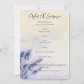 Serene Lavender Feier des Lebens Fotokarte Einladung (Rückseite)