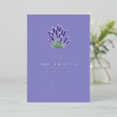 Serene Lavender Floral Bouquet Folieneinladung (Stehend vorne)