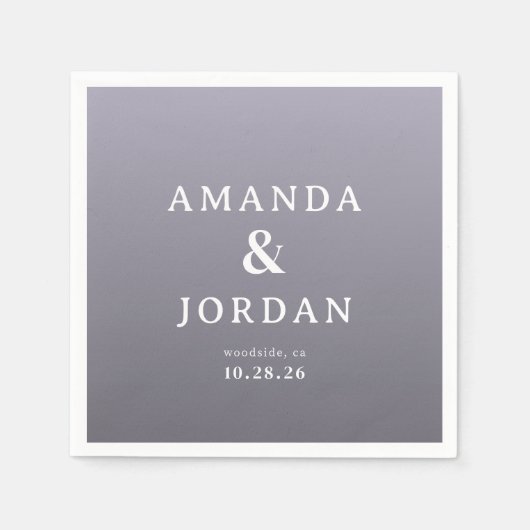 Serene Lavender Minimalist Serviette (Vorderseite)