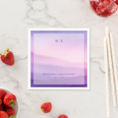 Serene Lavender Watercolor Mountains Serviette (Beispiel)