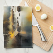 Serene lebendige Landschaft der Herbstflüsse Geschirrtuch (Viertel Falte)