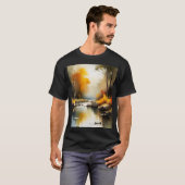 Serene lebendige Landschaft der Herbstflüsse T-Shirt (Vorne ganz)