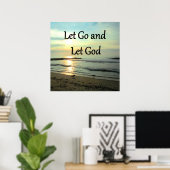 SERENE LIESS GO UND LIESS GOTT OCEAN FOTO POSTER (Heimbüro)
