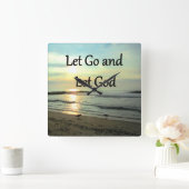SERENE LIESS GO UND LIESS GOTT OCEAN FOTO QUADRATISCHE WANDUHR (Zuhause)