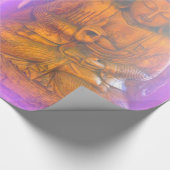 serene lila Aura sitzender Buddha Packpapier (Ecke)