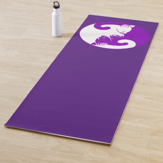 Serene Lila Yin und Yang Cat's Yoga Mat Yogamatte (Beispiel)