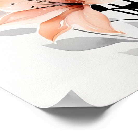 Serene Lily Blooms Wandkunst Poster (Ecke)