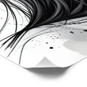 Serene Line Portrait Poster (Ecke)