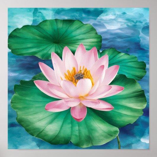 Serene Lotus Blossom Poster (Vorne)