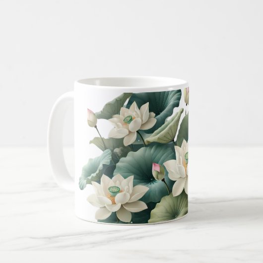 Serene Lotus Coffee Tasse (Vorderseite Links)
