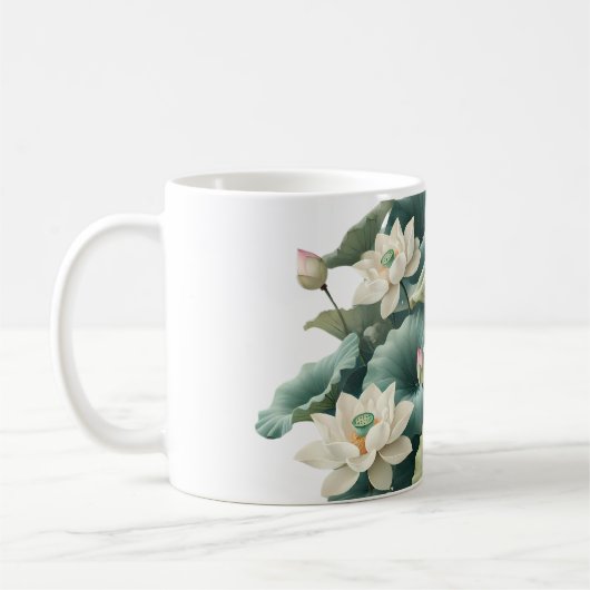 Serene Lotus Coffee Tasse (Links)