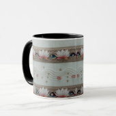 Serene Lotus Eye Floral Knit Combo Coffee Mug Tasse (Vorderseite Links)
