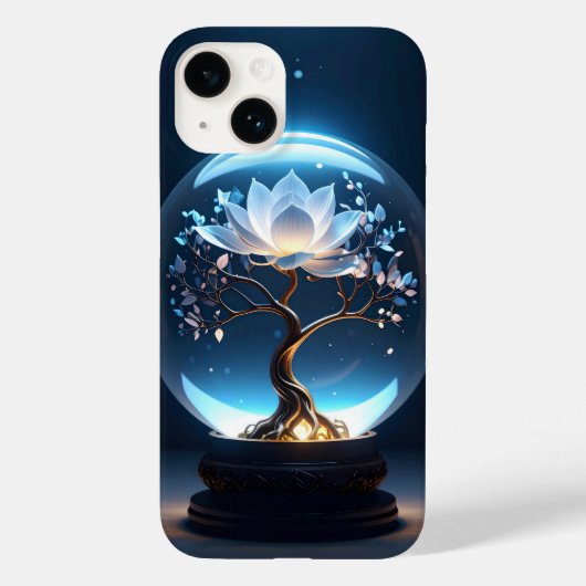 Serene Lotus Globe Art iPhone Case (Rückseite)
