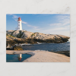 Serene Louisbourg Lighthouse Nova Scotia Postcard Postkarte