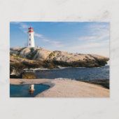 Serene Louisbourg Lighthouse Nova Scotia Postcard Postkarte (Vorderseite)