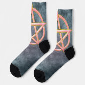 Serene Magick: Rose Quartz Pentagram Socken (Linkes Detail)