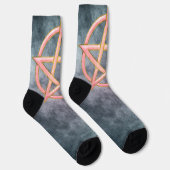 Serene Magick: Rose Quartz Pentagram Socken (Rechts)