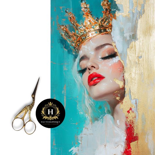 Serene Majesty Abstrakt Queen Decoupage Seidenpapier