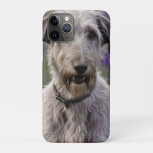 Serene Majesty: Wolfhound sitzt in einer Lila Iris Case-Mate iPhone Hülle