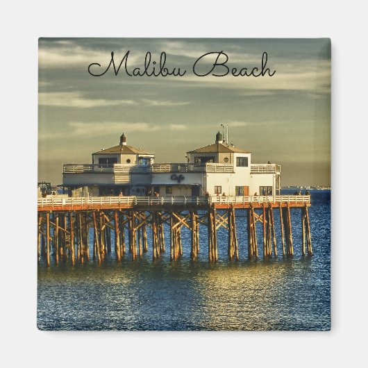 Serene Malibu Beach Pier California Magnet (Vorne)