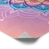 Serene Mandala: Ein Pastel Kaleidoskop Poster (Ecke)