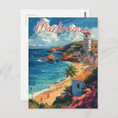 Serene Martinique Beachscape Postkarte (Vorne/Hinten)