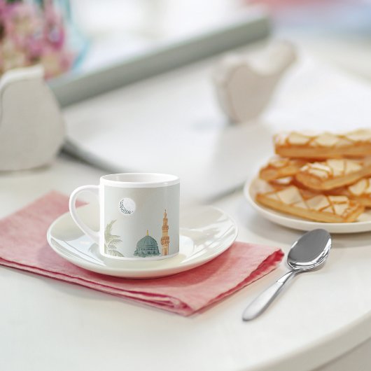 Serene Masjid An-Nabawi Espresso Tasse | Islamisch