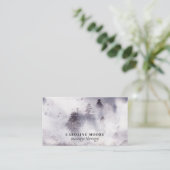 Serene Massage Therapy Mist Trees Watercolor Visitenkarte (Stehend Vorderseite)