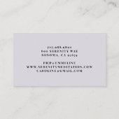 Serene Massage Therapy Mist Trees Watercolor Visitenkarte (Rückseite)