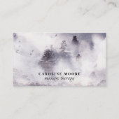 Serene Massage Therapy Mist Trees Watercolor Visitenkarte (Vorderseite)