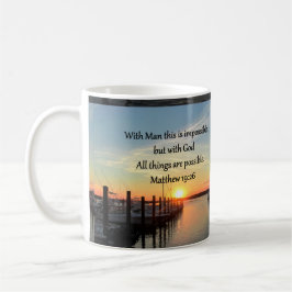 SERENE MATTHEW 19:26 SONNENSET FOTO DESIGN KAFFEETASSE