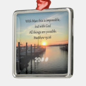 SERENE MATTHEW 19:26 SONNENSET FOTO DESIGN ORNAMENT AUS METALL (Links)