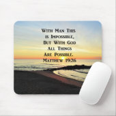 SERENE MATTHEW 19:26 SUNRISE SCRIPTURE MOUSEPAD (Mit Mouse)