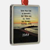 SERENE MATTHEW 19:26 SUNRISE SCRIPTURE ORNAMENT AUS METALL (Rechts)