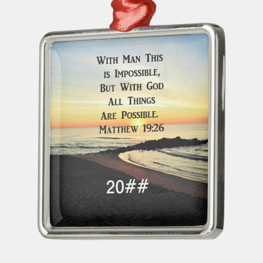 SERENE MATTHEW 19:26 SUNRISE SCRIPTURE ORNAMENT AUS METALL (Links)