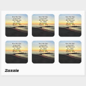 SERENE MATTHEW 19:26 SUNRISE SCRIPTURE QUADRATISCHER AUFKLEBER (Blatt)