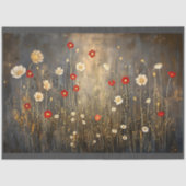 Serene Meadow Blume bei Nacht S4 Decoupage Seidenpapier (Vorderseite)