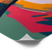 Serene Meditation Buddha Abstrakt Artwork Poster (Ecke)