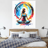 Serene Meditation Energiestrom Kunst Leinwanddruck (Insitu (Schlafzimmer))