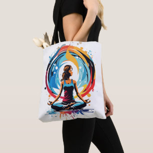 Serene Meditation Energiestrom Kunst Tasche