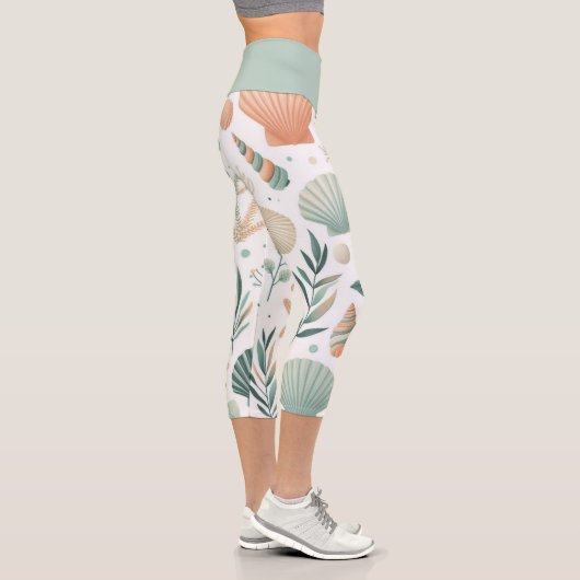 Serene Meereswelt Capri Leggings (Rechts)