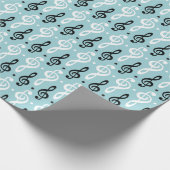 Serene Melodies Treble Clef Geschenkpapier (Ecke)