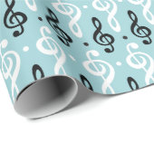 Serene Melodies Treble Clef Geschenkpapier (Rolleneckpunkt)
