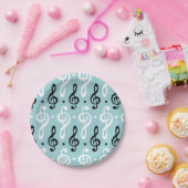 Serene Melodies Treble Clef Pappteller (Party)