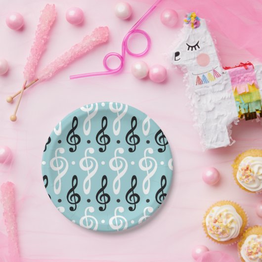Serene Melodies Treble Clef Pappteller (Party)