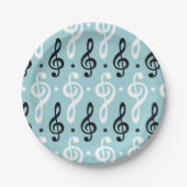 Serene Melodies Treble Clef Pappteller (Vorderseite)