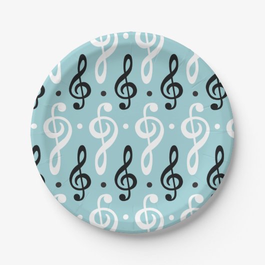 Serene Melodies Treble Clef Pappteller (Vorderseite)