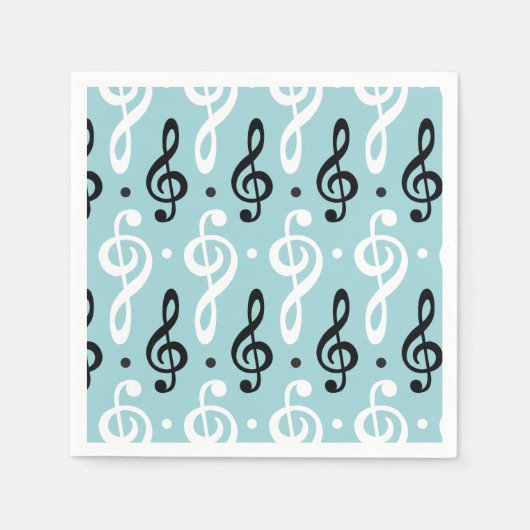 Serene Melodies Treble Clef Serviette (Vorderseite)